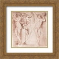 thumbnail image 1 of Peter Paul Rubens 2x Matted 20x20 Gold Ornate Framed Art Print 'The Three Caryatids', 1 of 2