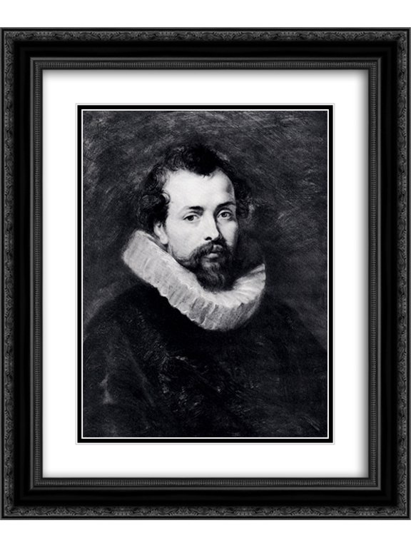 Peter Paul Rubens 2x Matted 20x24 Black Ornate Framed Art Print 'Portrait of Philip Rubens'
