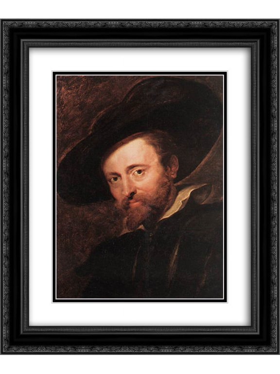 Peter Paul Rubens 2x Matted 20x24 Black Ornate Framed Art Print 'Self-Portrait'