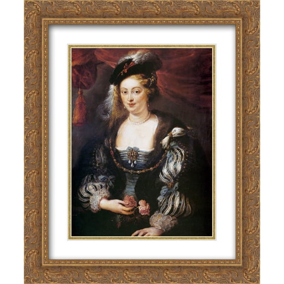 Peter Paul Rubens 2x Matted 20x24 Gold Ornate Framed Art Print 'Helena Fourment'