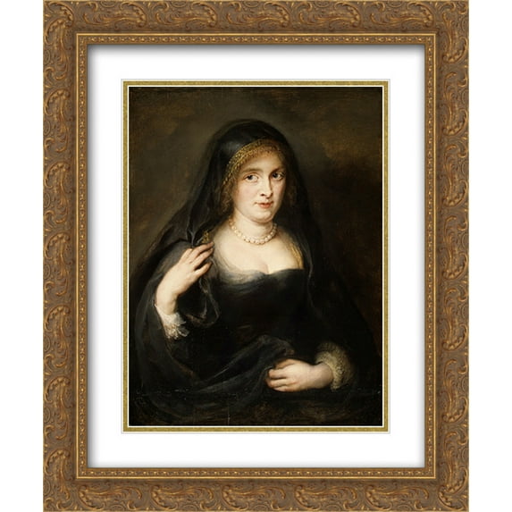 Peter Paul Rubens 2x Matted 20x24 Gold Ornate Framed Art Print 'Portrait of a Woman, Probably Susanna Lunden'