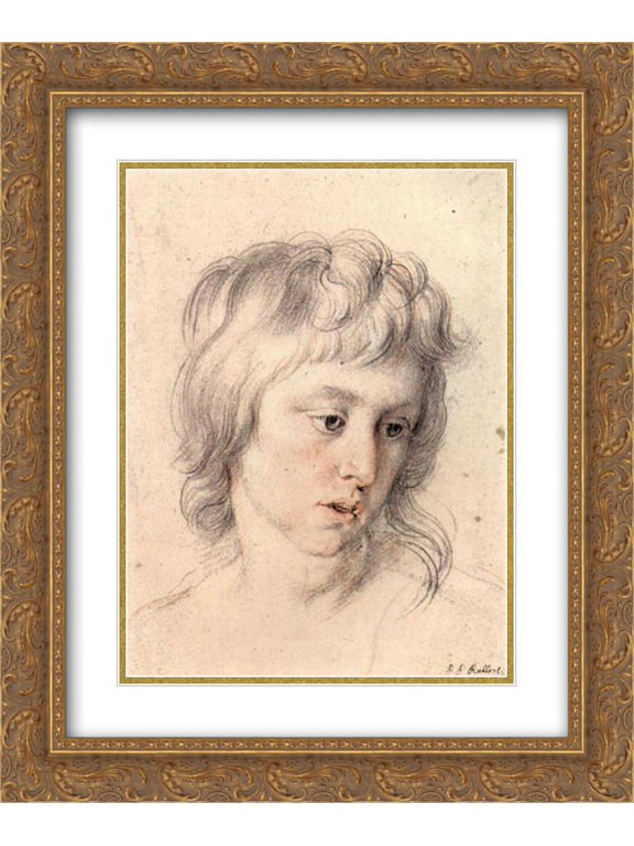 Peter Paul Rubens 2x Matted 20x24 Gold Ornate Framed Art Print 'Portrait of boy'