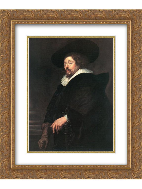 Peter Paul Rubens 2x Matted 20x24 Gold Ornate Framed Art Print 'Self-portrait'