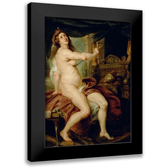 Peter Paul Rubens, Workshop of 18x24 Black Modern Framed Museum Art Print Titled - The Death of Dido