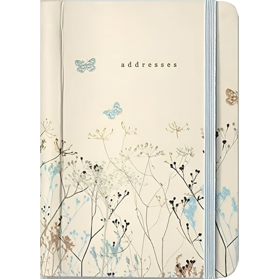 Peter Pauper Press Butterflies Address Book, Beige, 160 Pages