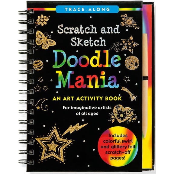 Peter Pauper Press Scratch & Sketch Doodle Mania, Art Activity Book, with Scratch-Off Pages