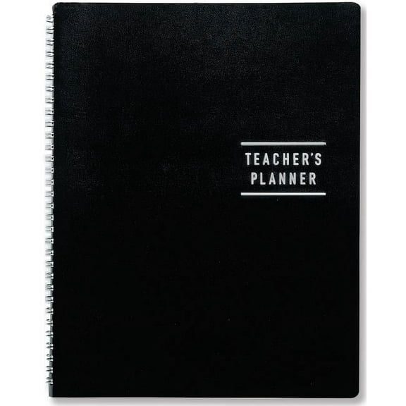 Peter Pauper Press Teacher's Lesson Planners & Appointment Book, 9" x 11.25", Black, 144