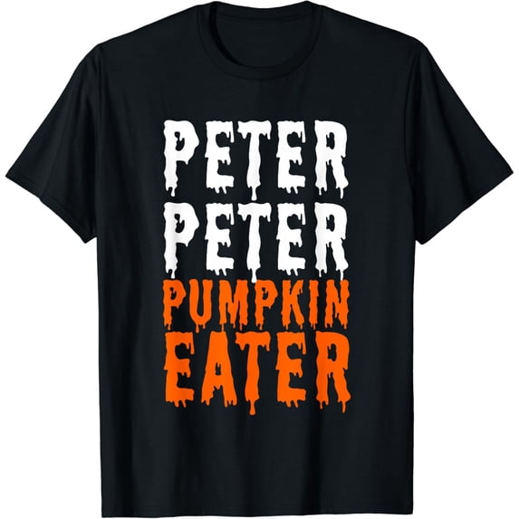 Peter Pumpkin Eater Halloween Costume Couple Men T-Shirt men and women can wear, black, white, gifts