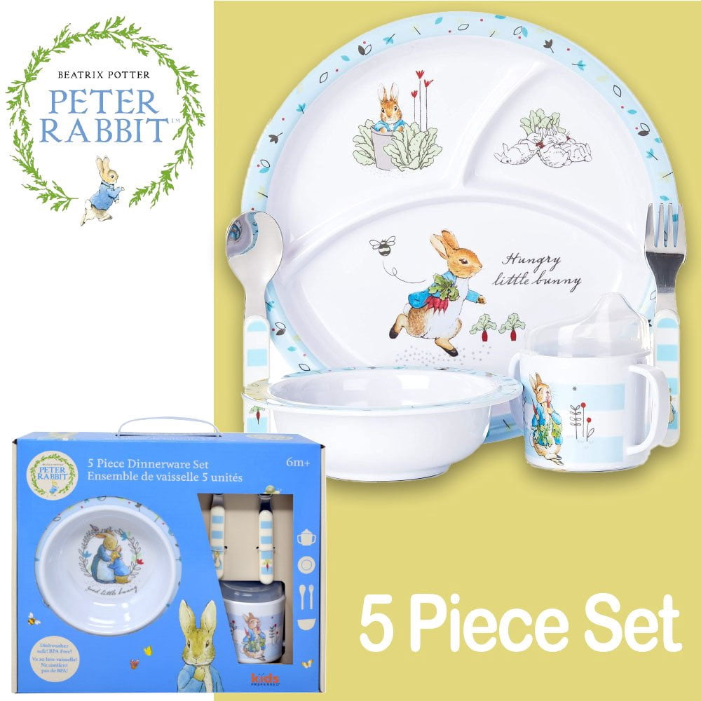 Peter Rabbit 5pc Melamine Dinner Set in Box - Walmart.com