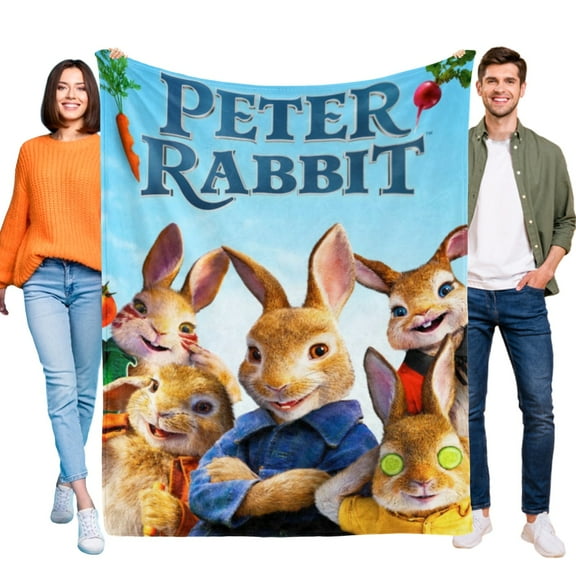 Peter Rabbit-Anti-Pilling Flannel Blanket Soft Lightweight Plush Fuzzy Cozy Luxury Blanket for Home and Kitchen Use Perfect for Kids and Adults 60"*79"(150cm*200cm)