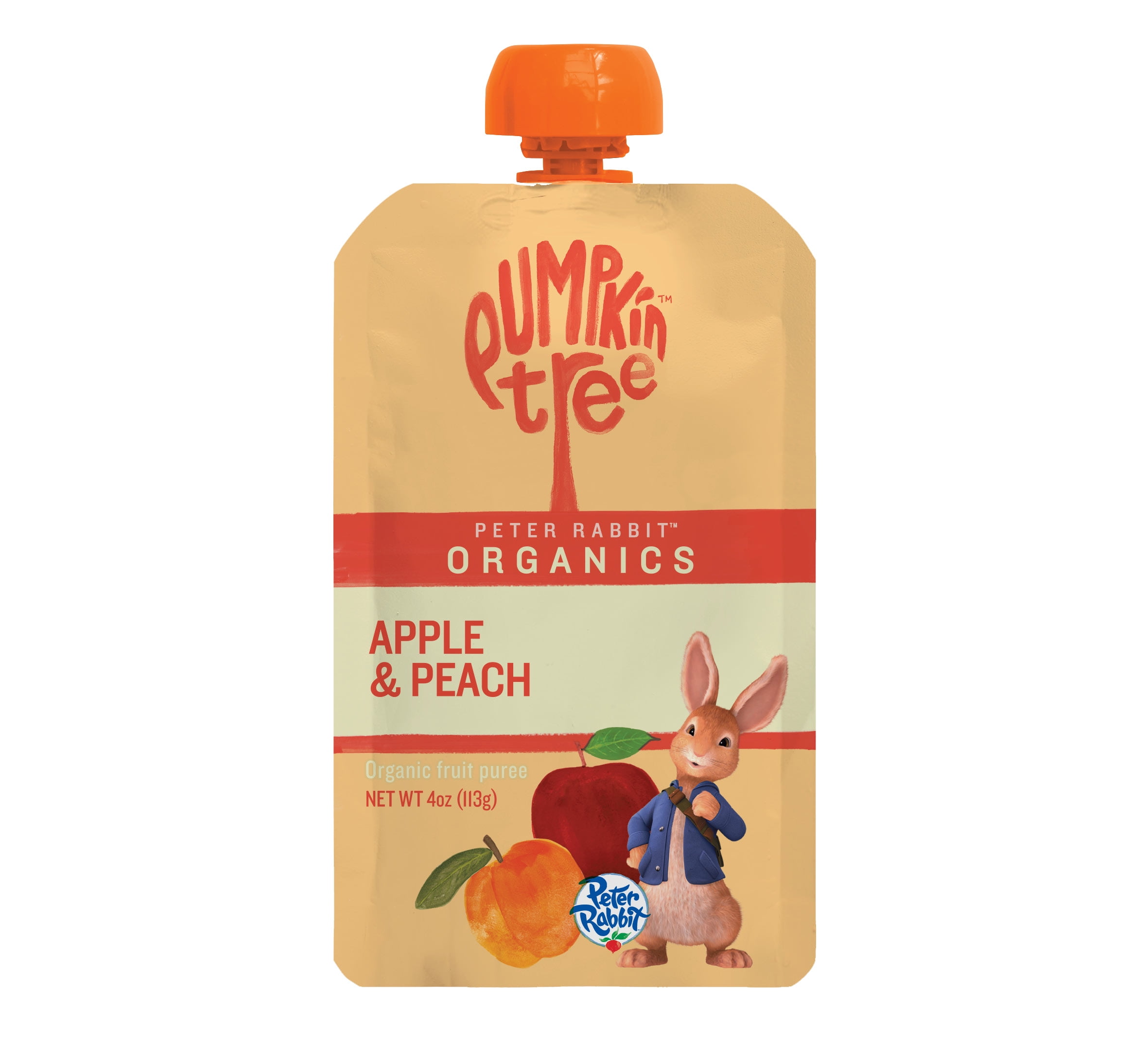 Peter Rabbit Apple & Peach Organic Fruit Puree, 4 oz Toddler Snack
