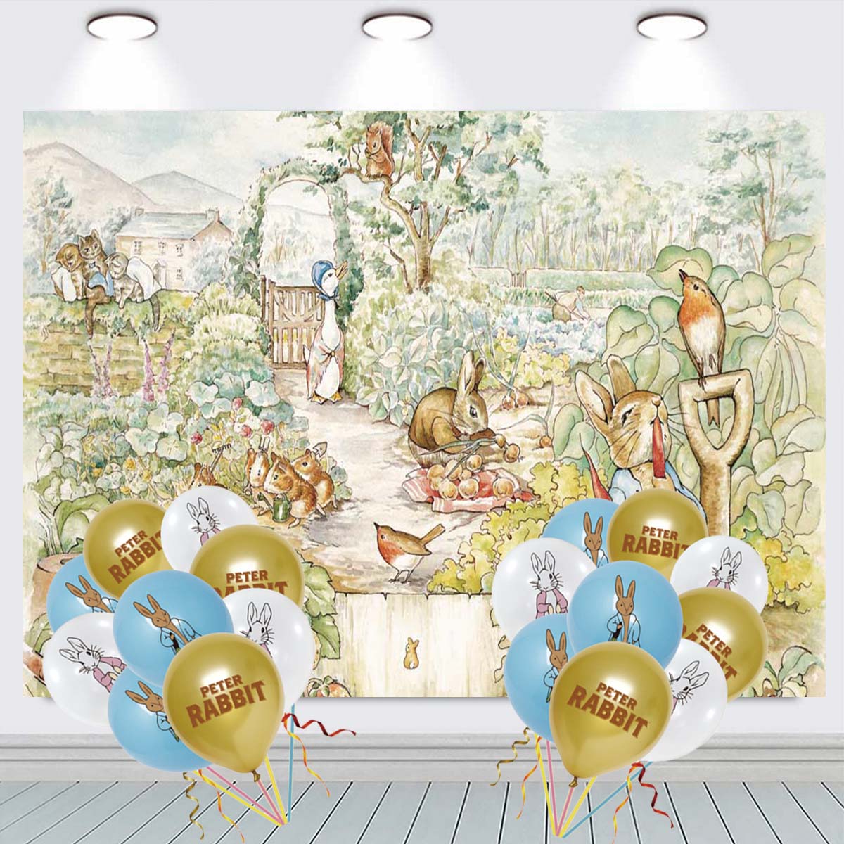 Peter Rabbit Birthday Balloons Party Supplies Banner Backdrop ...