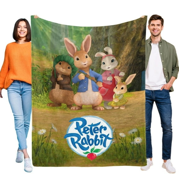 Peter Rabbit Flannel Blanket Bed Sofa Couch Throw Birthday Gift Cozy