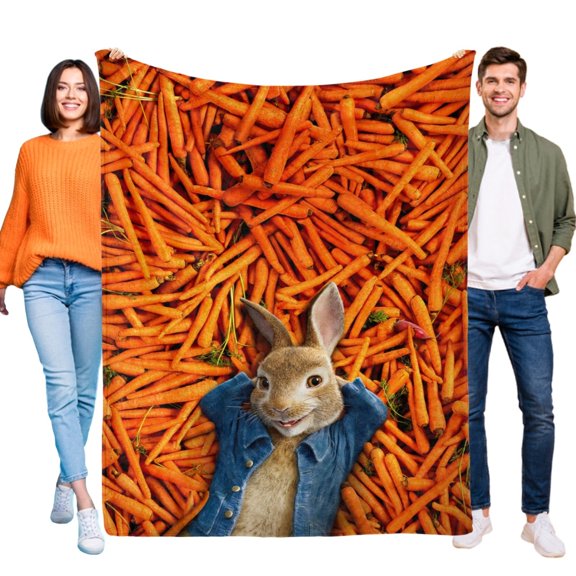Peter Rabbit Flannel Blanket Bed Sofa Couch Throw Cozy Lightweight Birthday Gift