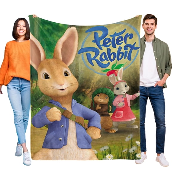 Peter Rabbit Flannel Blanket Bed Sofa Couch Throw Cozy Lightweight Birthday Gift