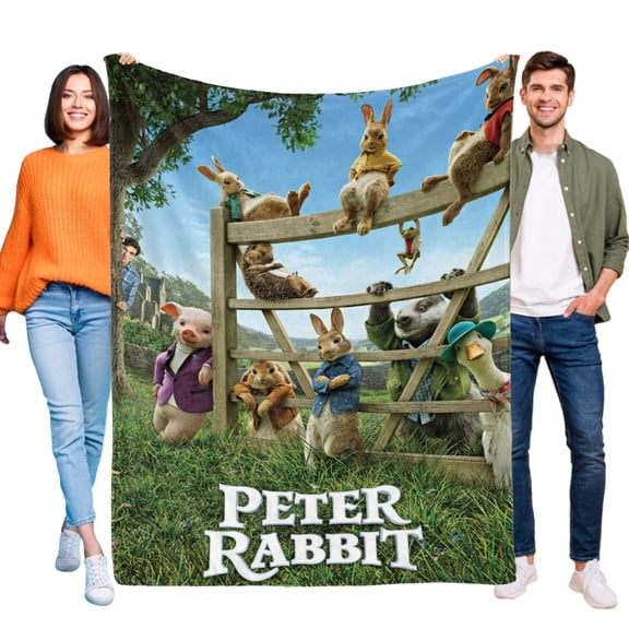 Peter Rabbit Flannel Blanket Bed Sofa Couch Throw Cozy Lightweight Birthday Gift