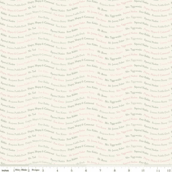 Peter Rabbit & Friends Text Cloud
