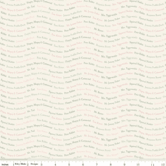 Peter Rabbit & Friends Text Cloud