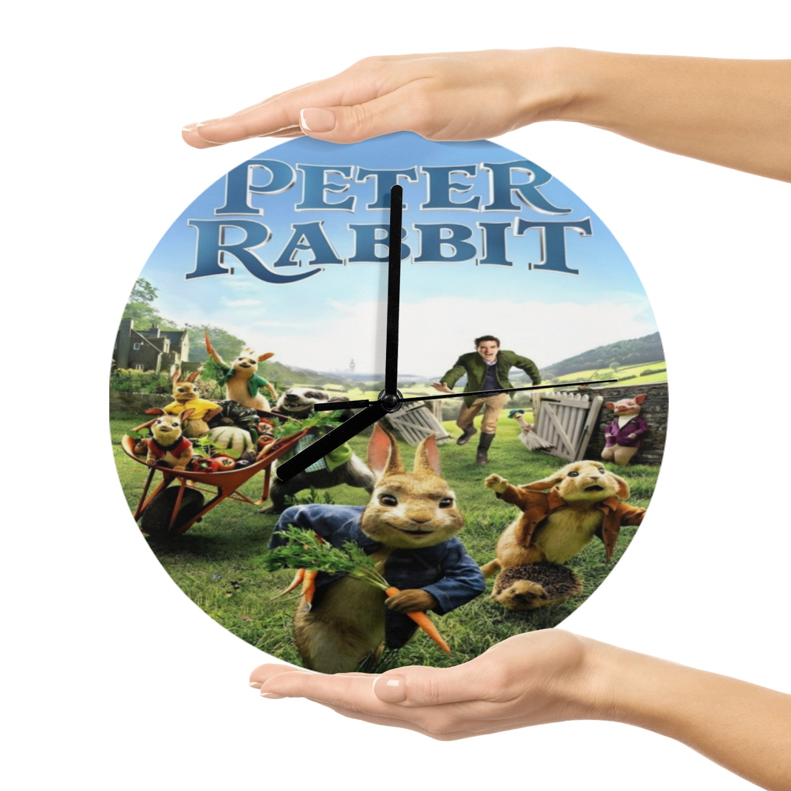 Jack Rabbit Clock Peter Rabbit MDF Wall Clock(11.6