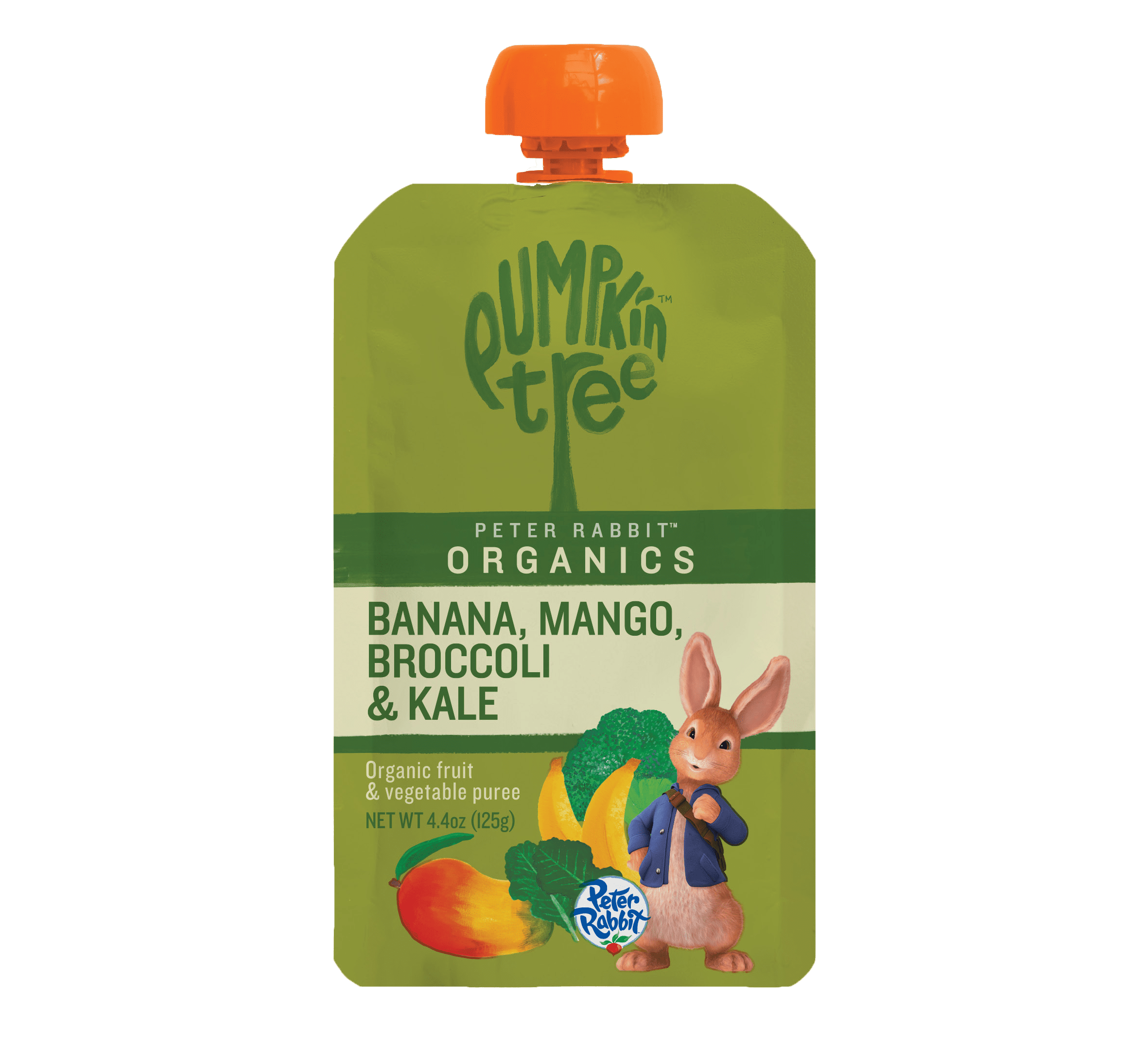 Peter Rabbit Banana, Mango, Broccoli & Kale Puree, 4.4 oz Toddler Snack