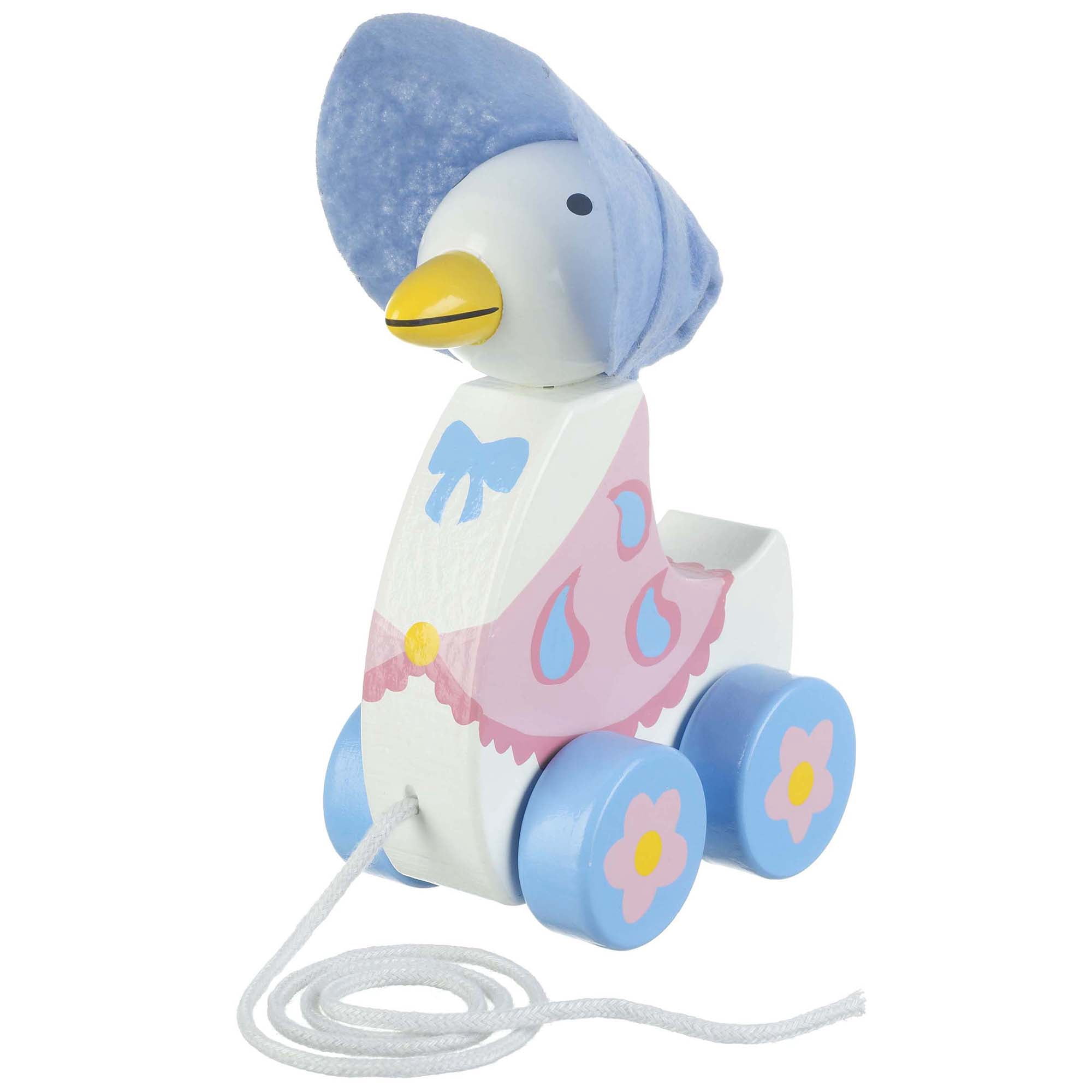 Peter Rabbit: Pull Along: Jemima Puddle-Duck - Wooden Toy, Wheeled ...