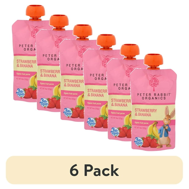 (6 pack) Pumpkin Tree Peter Rabbit Organics Strawberry and Banana ...