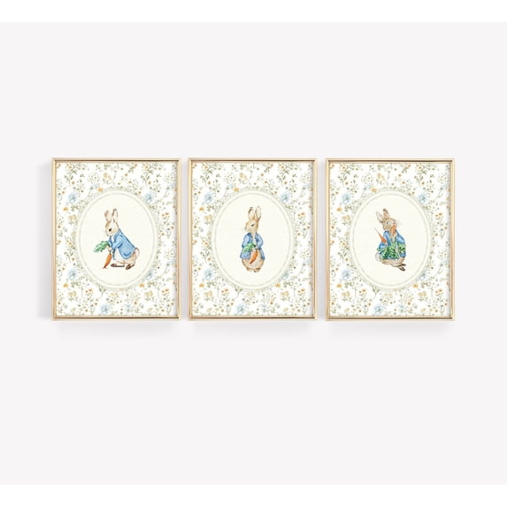Peter Rabbit Vintage Nursery Prints, Cottagecore Wall Art Decor ...