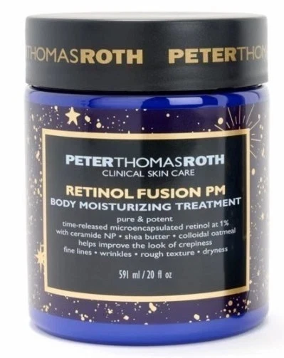 Peter Thomas Roth Retinol Fusion PM Body Moisturizing Treatment 591 ml / 20 fl oz Nighttime Retinol Body Lotion for Smoother, Firmer, Hydrated Skin