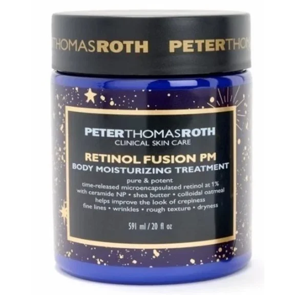 Peter Thomas Roth Retinol Fusion PM Body Moisturizing Treatment 591 ml / 20 fl oz Nighttime Retinol Body Lotion for Smoother, Firmer, Hydrated Skin