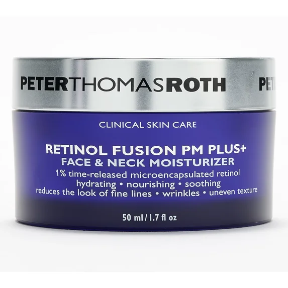 Peter Thomas Roth Retinol Fusion PM PLUS+ Moisturizer 1.7 oz | Nighttime Anti-Aging Face & Neck Cream | Smooths, Firms & Hydrates