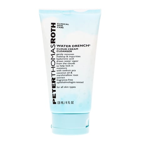 ($28 Value) Peter Thomas Roth Water Drench Cloud Cream Facial Cleanser and Face Wash, Normal to Dry Skin, 4 oz
