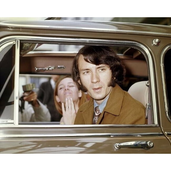 Peter Tork in his Radford Mini Cooper The Monkees star 8x10 inch photo