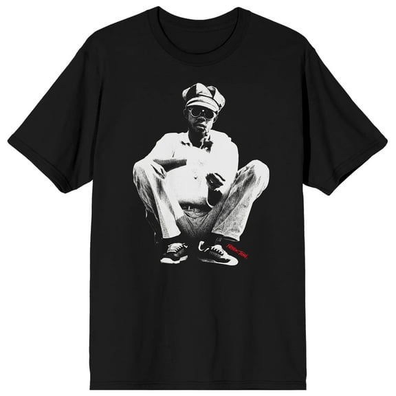 Peter Tosh Artist Squatting Crew Neck Short Sleeve Men's Black T-shirt
-XXL