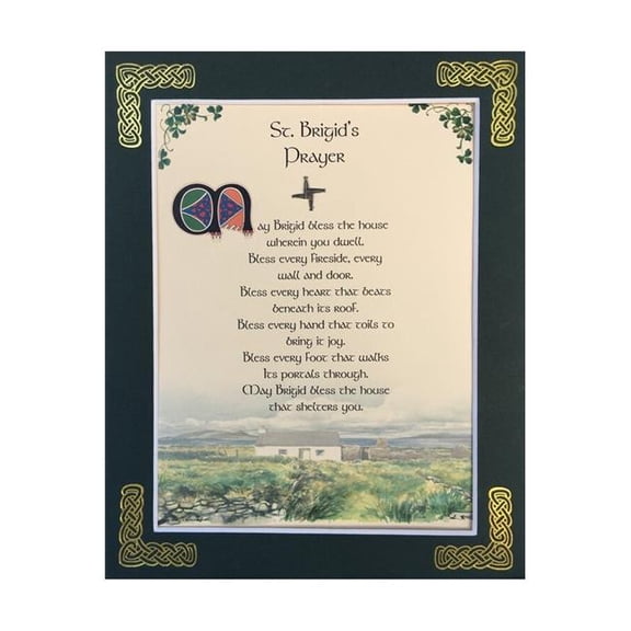 Peter Townsends Irish SBP-5x10WP 5 x 10 in. St. Bridged Prayer Wooden Plaque