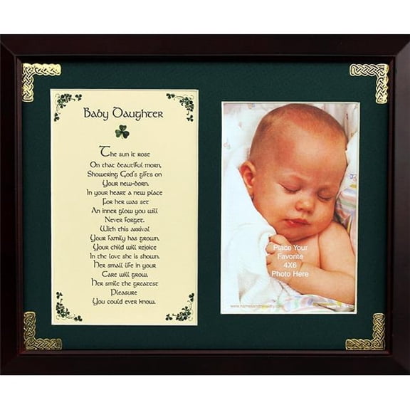 Peter Townsends Irish PFB8x10-Baby-Daughter 8 x 10 in. Baby Daughter Blessing Photo Frame
