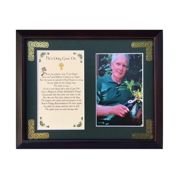 Peter Townsends Irish PFB8x10-Hes-Only-Gone-On 8 x 10 in. He Only Gone On Blessing Photo Frame