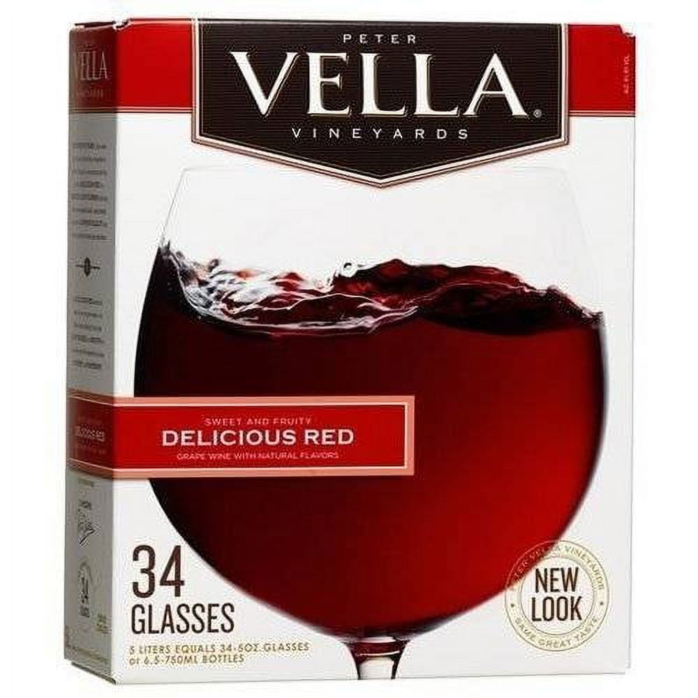 Peter Vella Delicious Red Wine, 5 Liter Paper Box