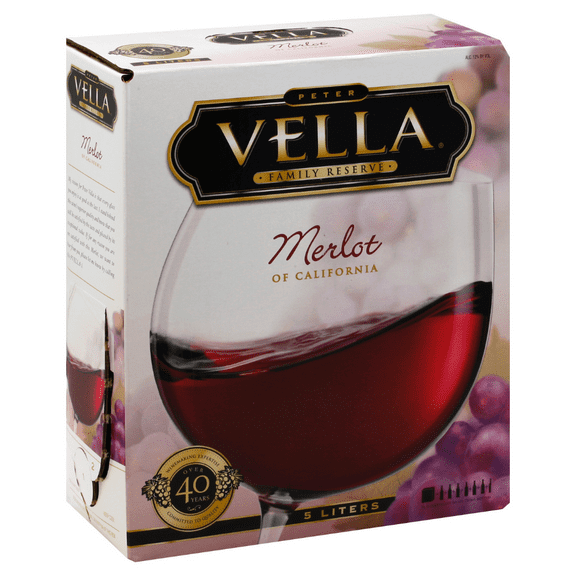 Peter Vella Merlot Red Wine, 5L Box