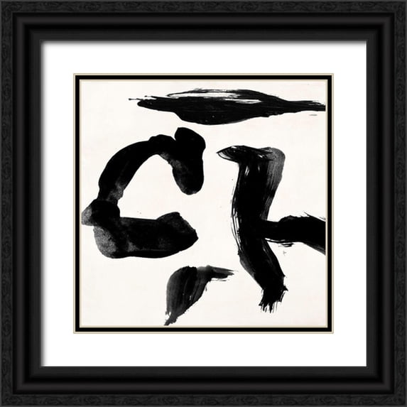 Peter, Winkel 26x26 Black Ornate Wood Framed with Double Matting Museum Art Print Titled - Gestures III