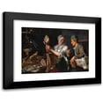 thumbnail image 1 of Peter Wtewael 24x18 Black Modern Framed Museum Art Print Titled - Kitchen Scene (1620s), 1 of 5
