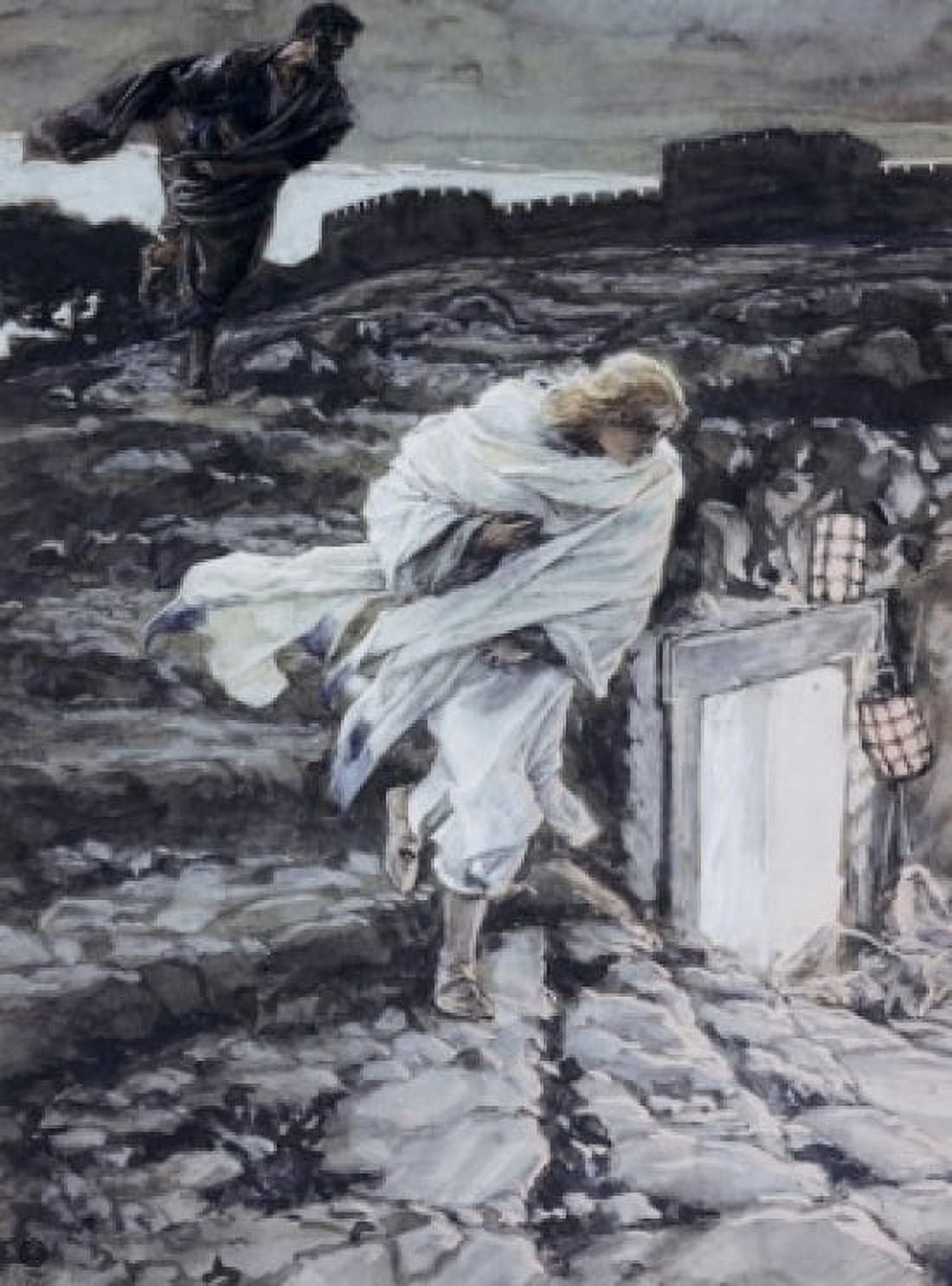 Peter and John Run to the Sepulchre James Tissot  (1836-1902French) Jewish Museum New York USA Canvas Art - James Tissot (24 x 36)