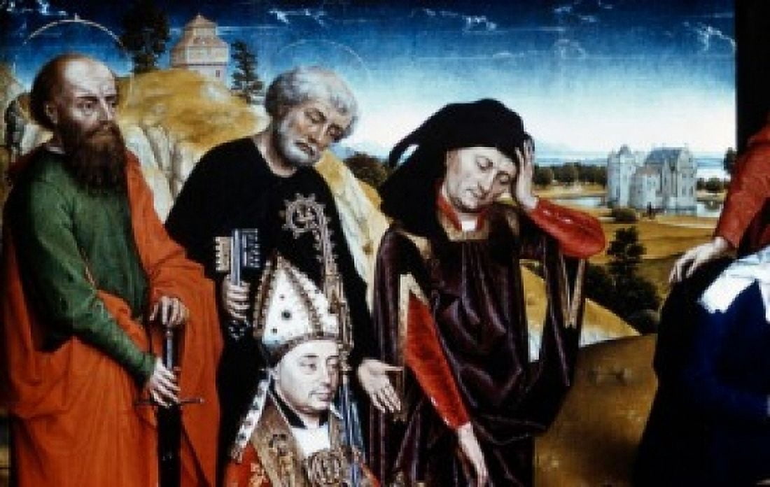 Peter and Saint Paul by Rogier van der Weyden (Circa 1399-1464) Canvas Art - Rogier van der Weyden (24 x 36)