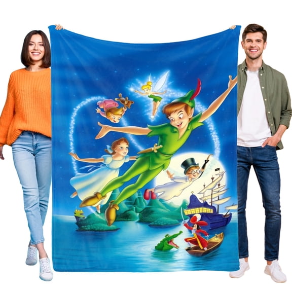 Peter pan Throw Blanket Gifts for Fans Lover Girls Boys Women Present Hoodie Him Bed 40"x50"