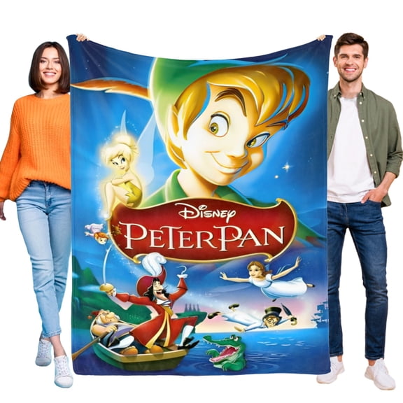Peter pan Throw Blanket Gifts for Fans Lover Girls Boys Women Present Hoodie Him Bed 50"x60"