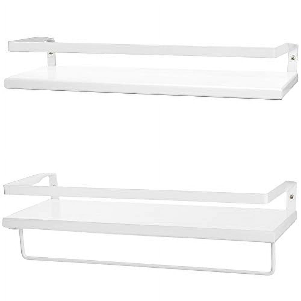 Floating Shelf With Railing Peter's Goods Modern Floating Shelves with Rail - Wall Mounted Bathroom ...