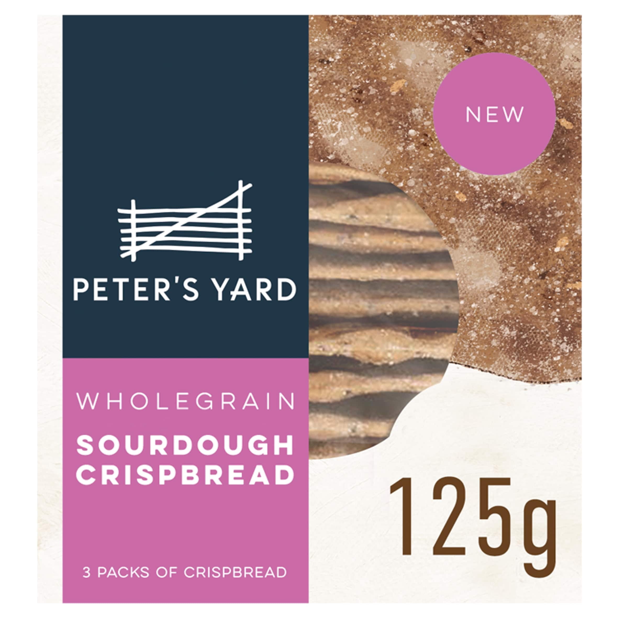 Peter's Yard Wholegrain Sourdough Crispbreads 125g, Imported from Britain