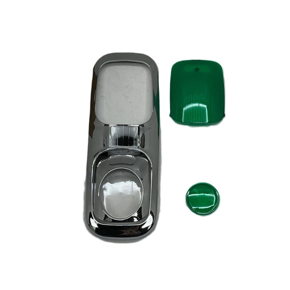 Peterbilt 2006+ Dome and Map Light Kit. W/Chrome Plastic Dome Cover - Green