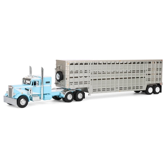 First Gear DCP 1/64 Peterbilt 351 36in Vintage Sleeper Truck with 45ft Wilson Vintage Livestock Trailer 60-1816