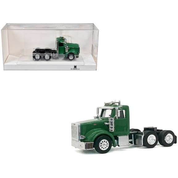 Peterbilt 367 Day Cab Green 1/87 (HO) Scale Plastic Model Car by HO Logistics