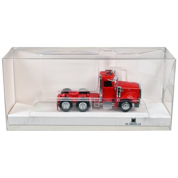 Peterbilt 367 Day Cab Red 1/87 (HO) Scale Plastic Model Car by HO Logistics